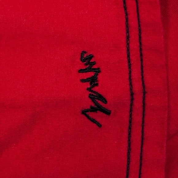 COOGI Embroidered Red Black Velour Short Sleeve Shirt Mens Size 2XL Vintage - Picture 15 of 15